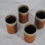 Set of 4 stoneware tumblers Rémi Bohnert 1970