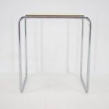 1960s tubular chrome plated side table, czechoslovakia
