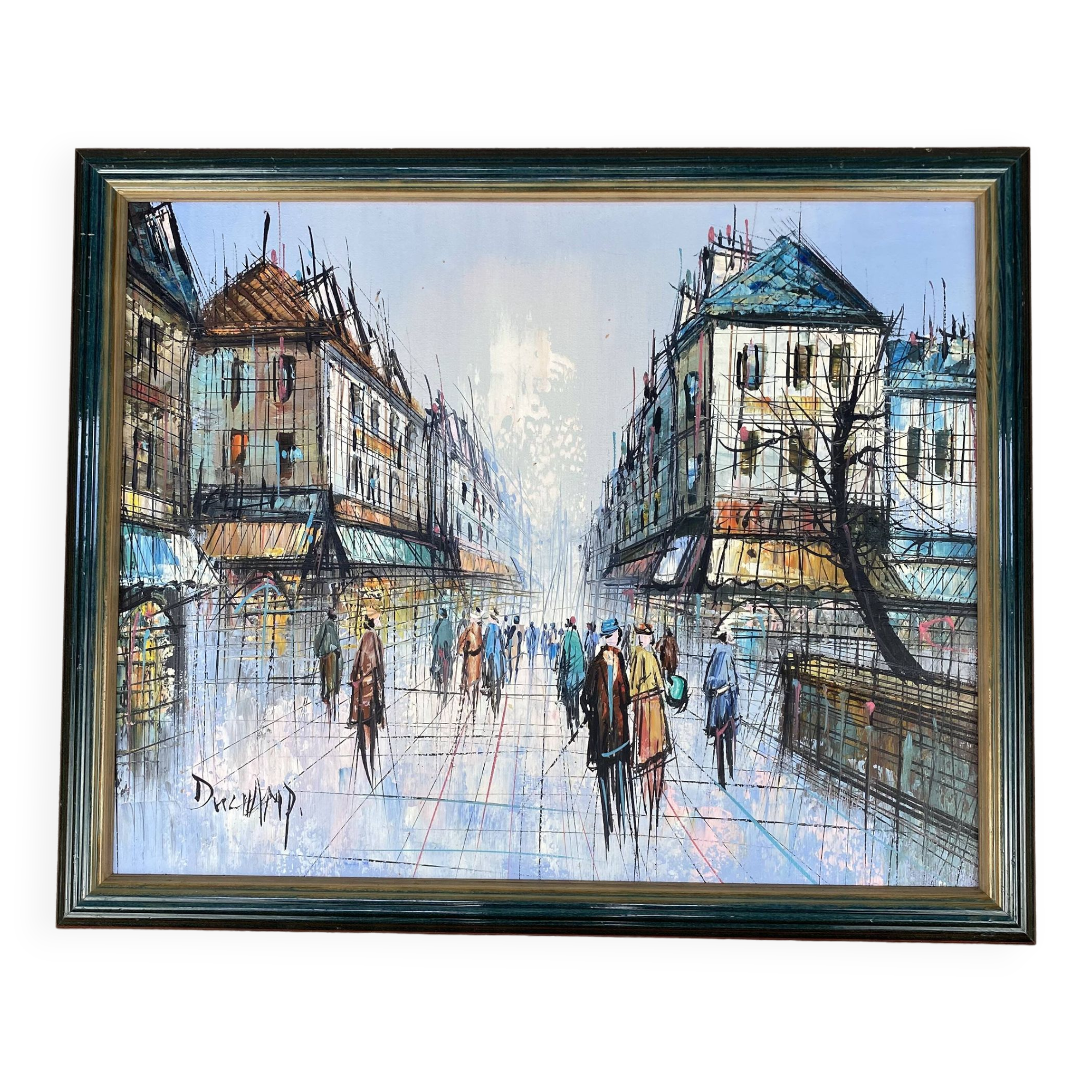 Signed painting by Duchamp on a Parisian street.