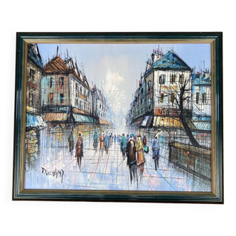 Painting signed Duchamp rue parisienne