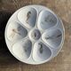 Set of 8 oyster plates or compartment plates, aquatic model Lourioux Fo.