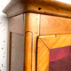 Louis XV style showcase in cherry wood and veneer nineteenth century