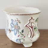 Flowerpot, bowl, earthenware centerpiece, ceramic, Sarreguemines