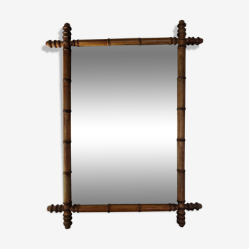 Bamboo style mirror, 80x50 cm