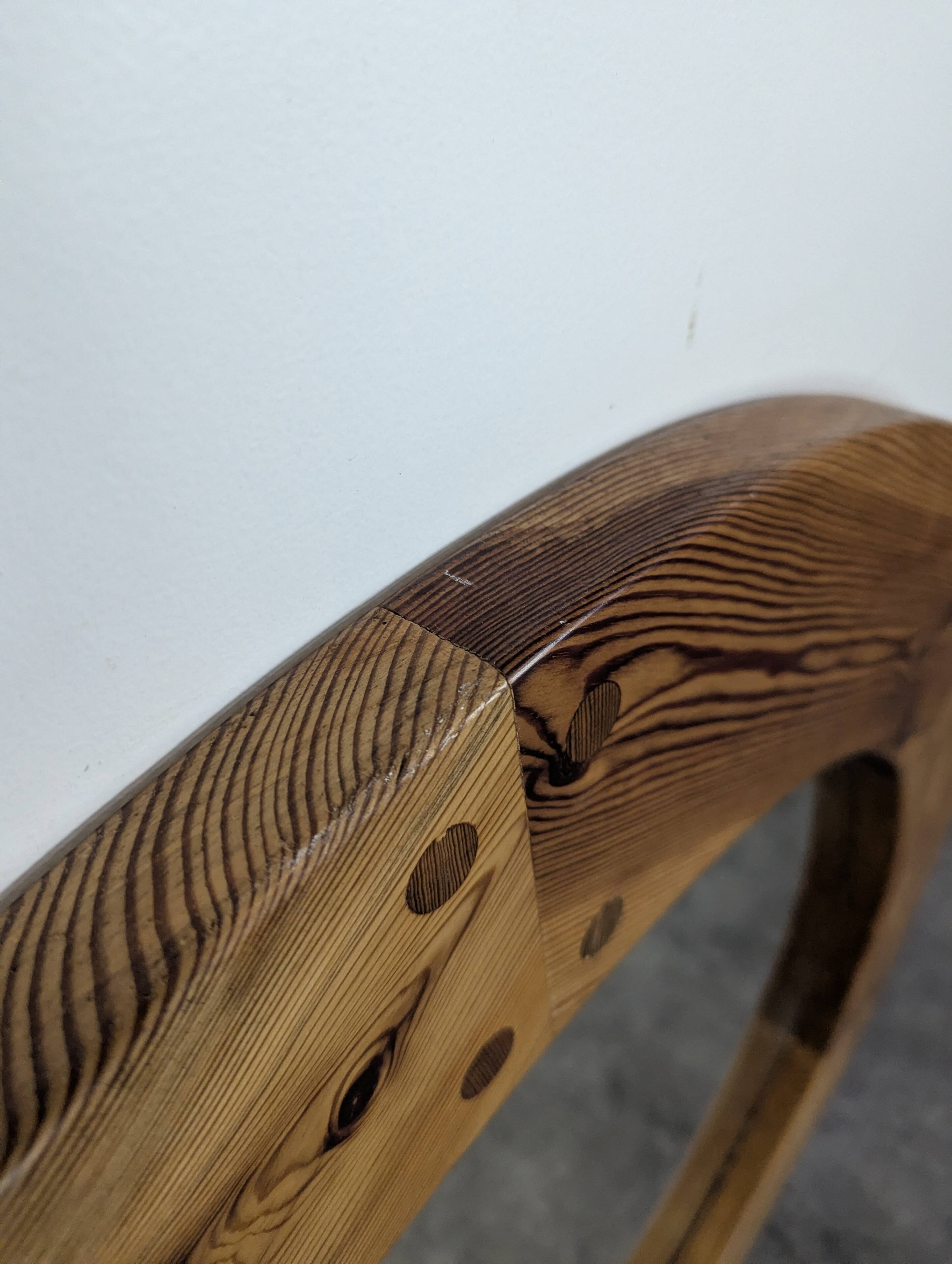 Wall mirror in pine by Uno Kristiansson, Sweden, 1960