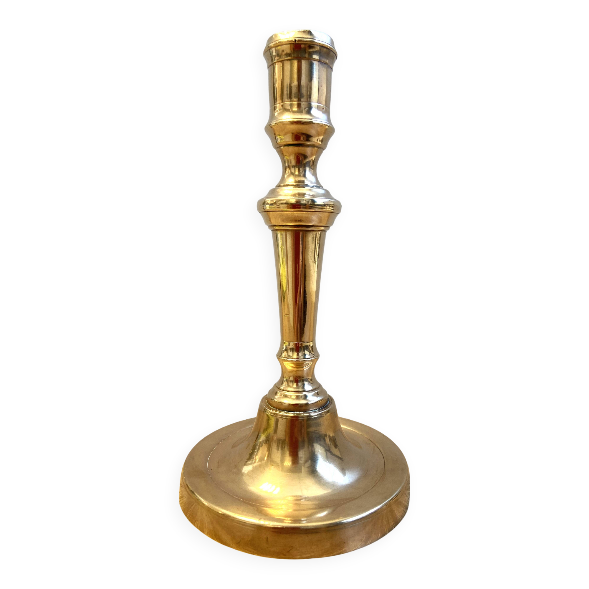 Antique Candlestick Candle Holder Flambeau Period 19th Century Gilt Bronze