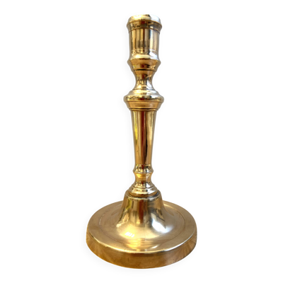 Ancien Bougeoir Chandelier Flambeau Époque XIXe Siècle Bronze Doré