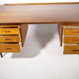 Mid-Century Design Desk in Teak by Arne Vodder & Anton Borg, 1960s