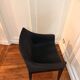 Upholstered armchair Madame black beige fabric Kartell