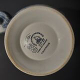 Faience pouring coffee maker Gien decor countryside blue