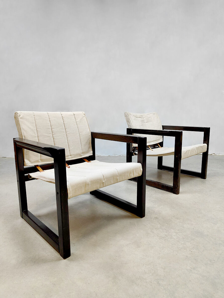 Vintage safari armchairs