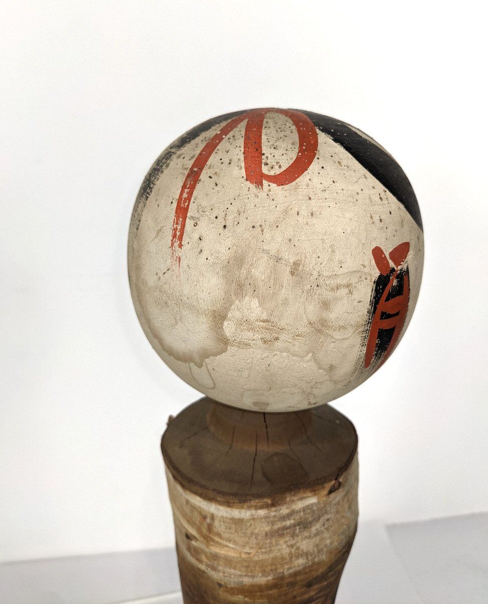 Kokeshi with Nô face theater Japan 1950-60