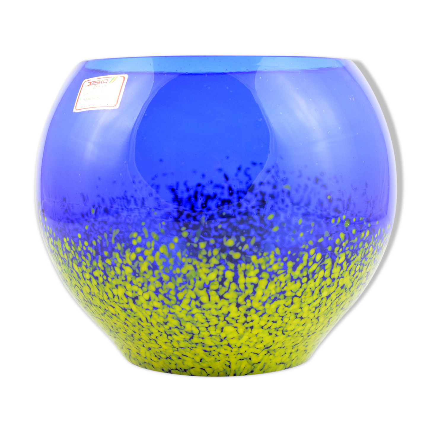 Joska Kristall Mundgeblasen cobalt glass bowl, Germany in the 1960s