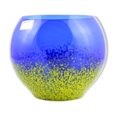Bol en verre de cobalt par Joska Kristall Mundgeblasen, Allemagne dans les années 1960