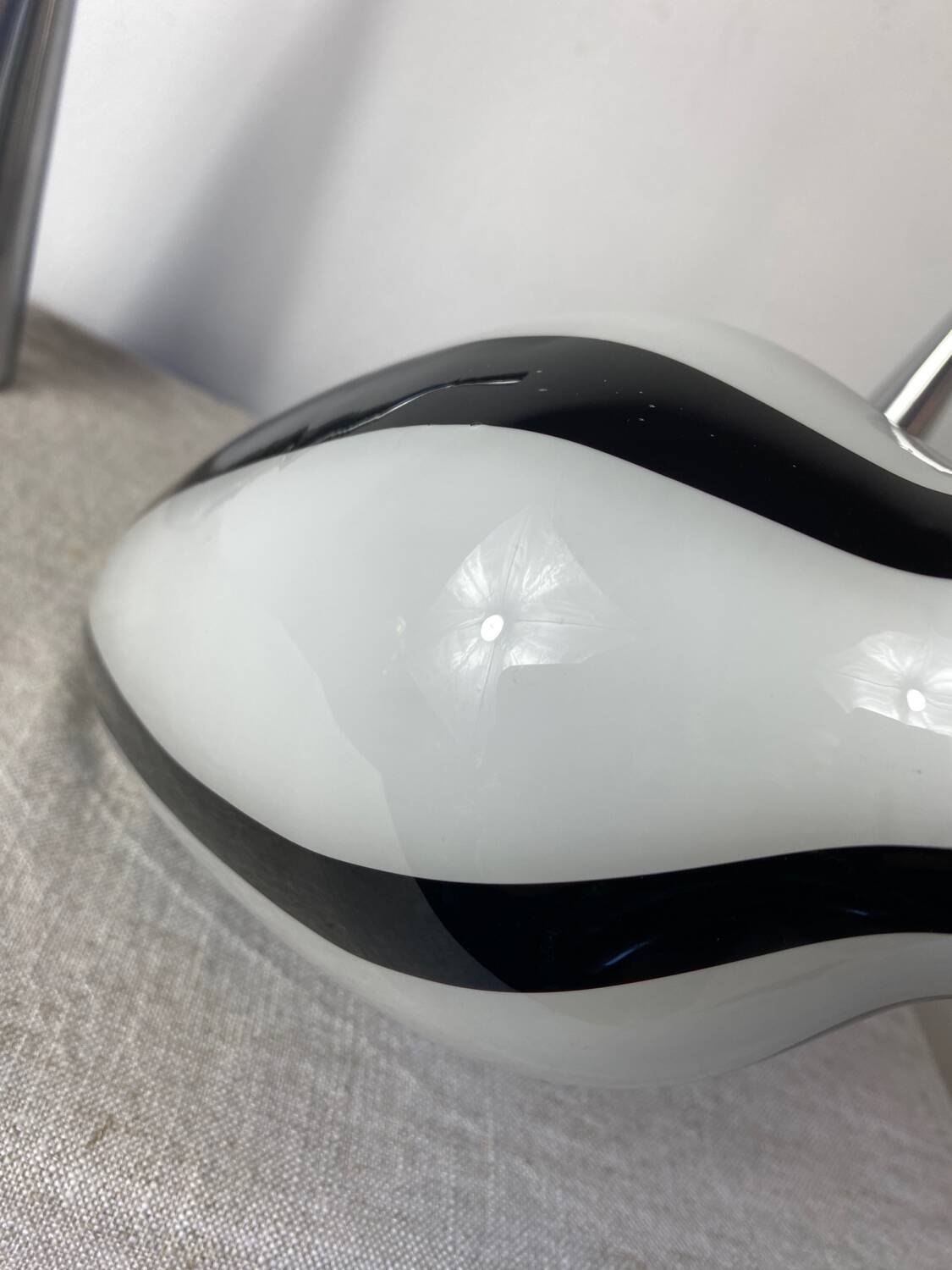 Designer two-tone glass vase