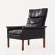 Fauteuil en palissandre, design scandinave, années 1960, designer : Hans Olsen, production : Danemark