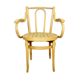 Viennese curved wooden bistro armchair