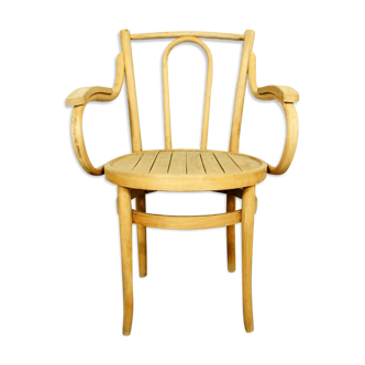 Viennese curved wooden bistro armchair