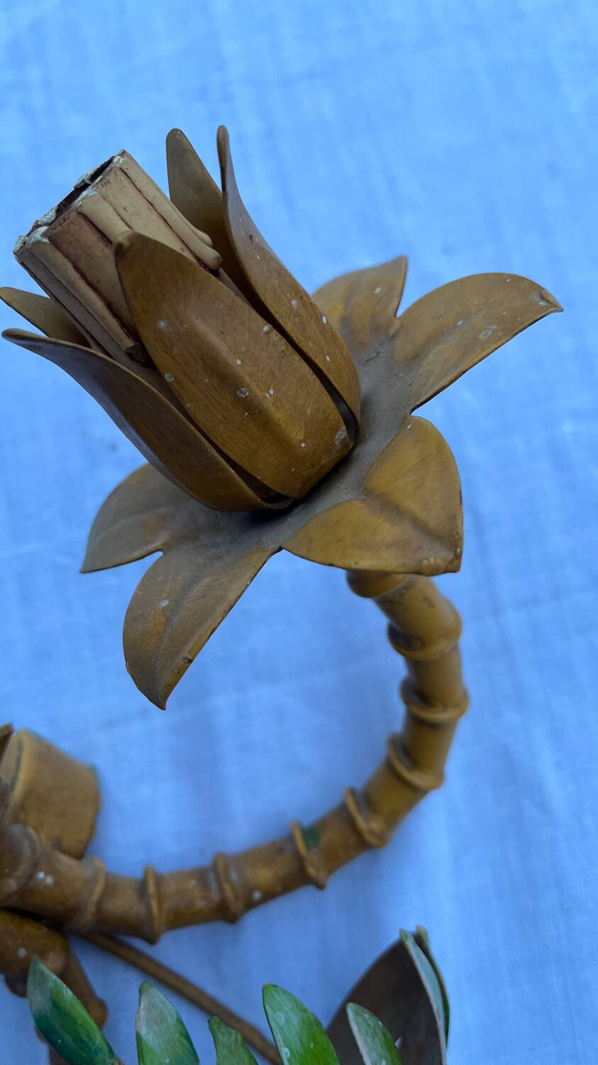 Pair of metal wall lights from the 60s/70s