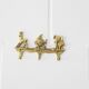Brass coat rack with animal motif, wall hook children's room, key rack