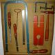 Old toy Loly, panoply The Little Cutter Cardboard, support 8 wooden and steel tools