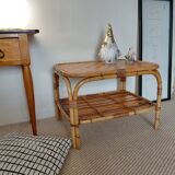 Vintage rattan coffee table