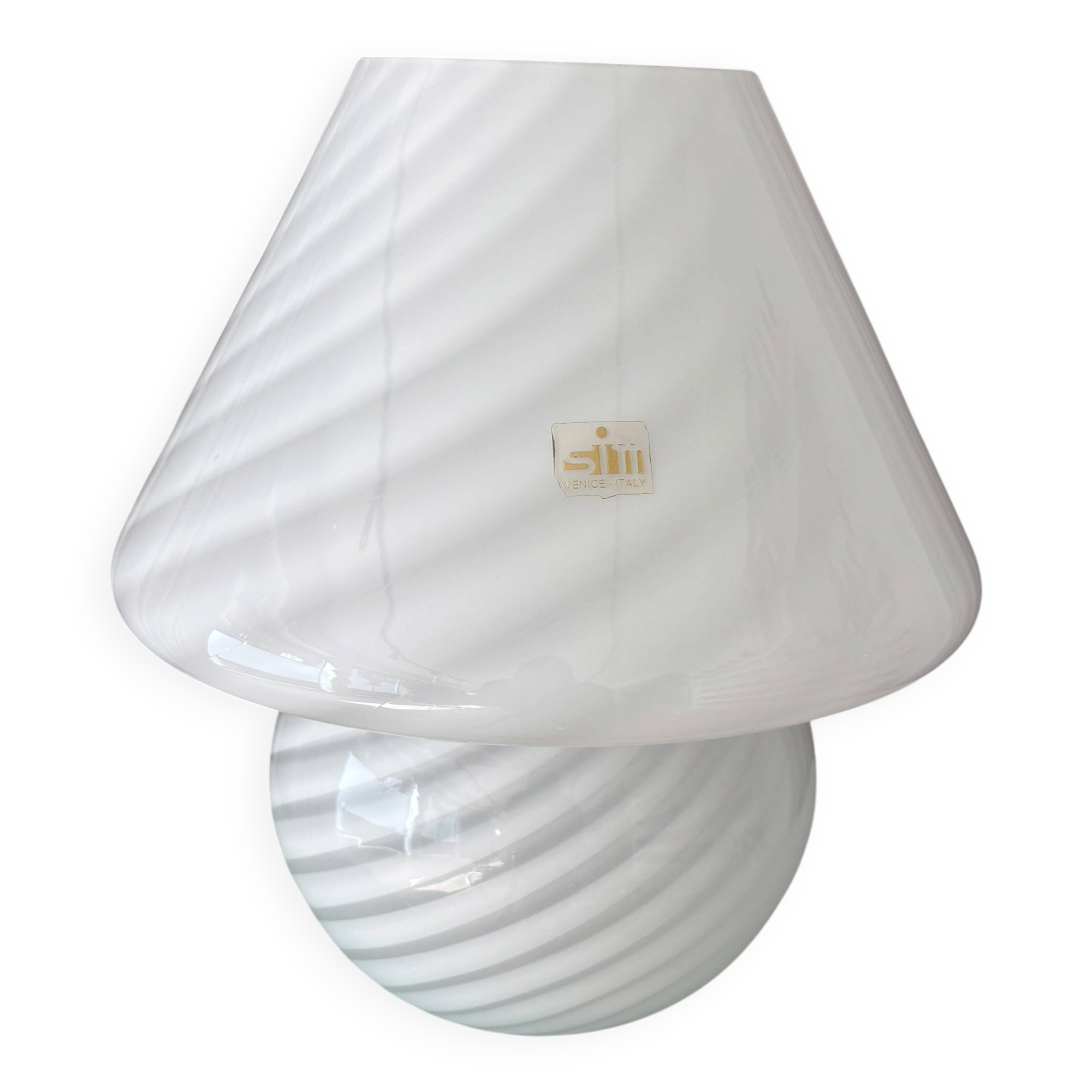 Vintage 1970s Italian Murano Swirl Glass Table Lamp – SIM Venezia