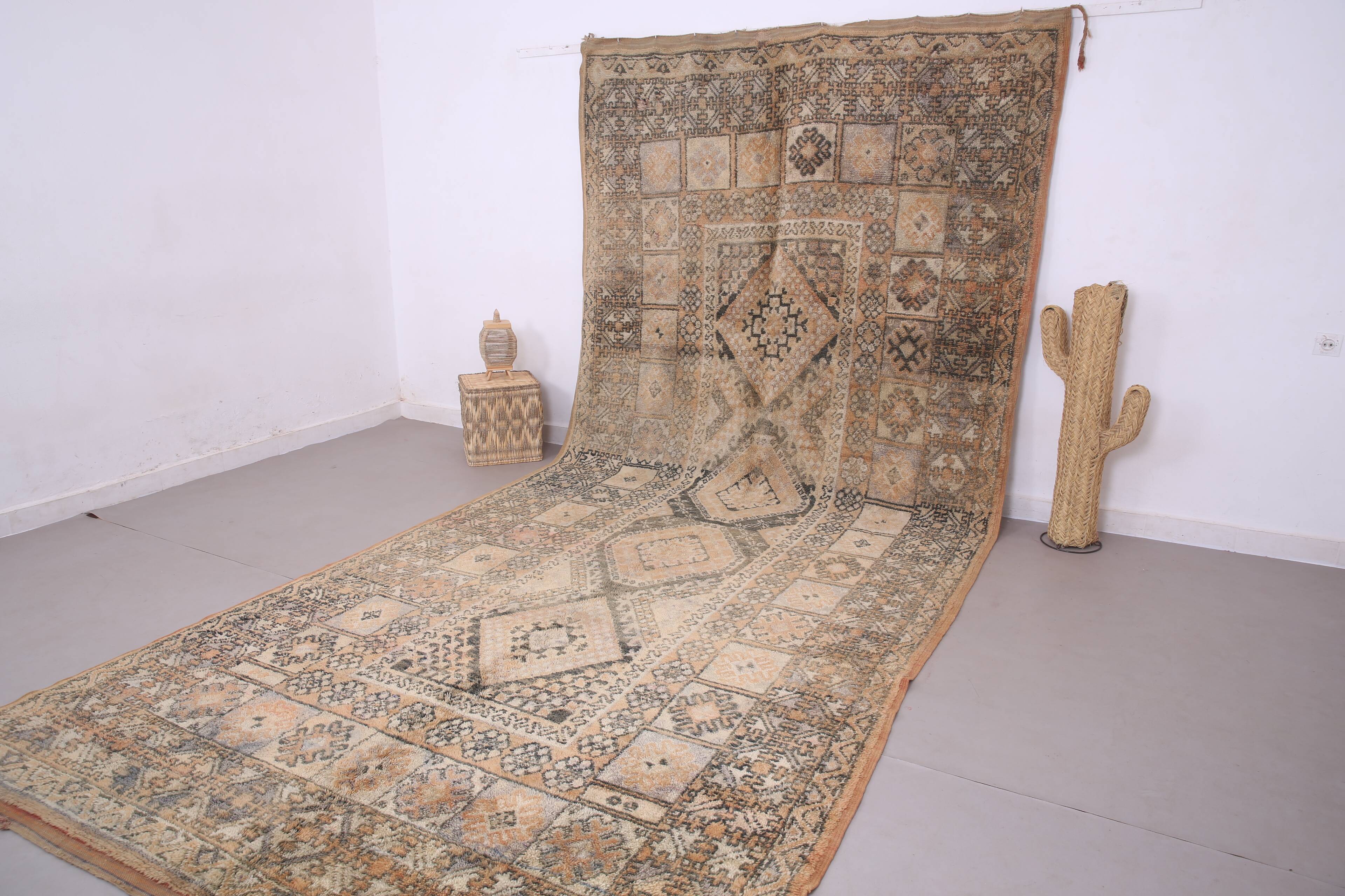 Extra Large Vintage Moroccan Rug  217 x 487 - Berber wool Boho Rug Handmade
