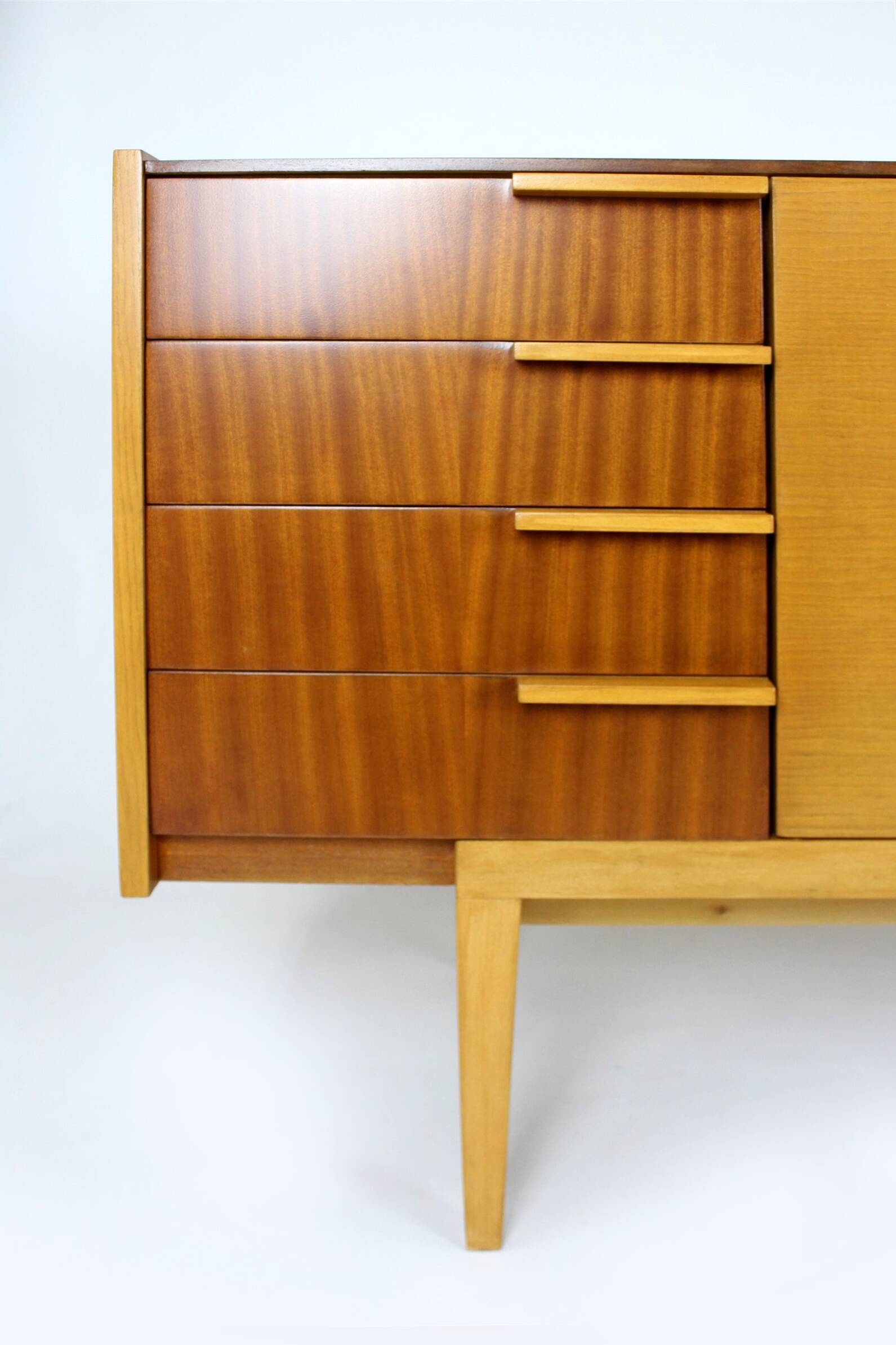 Restored Mid-Century Modern Sideboard in Mahogany and Ash. 1960s