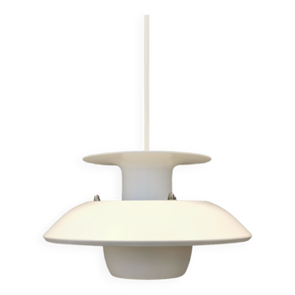 Small Danish hanging lamp in white colour