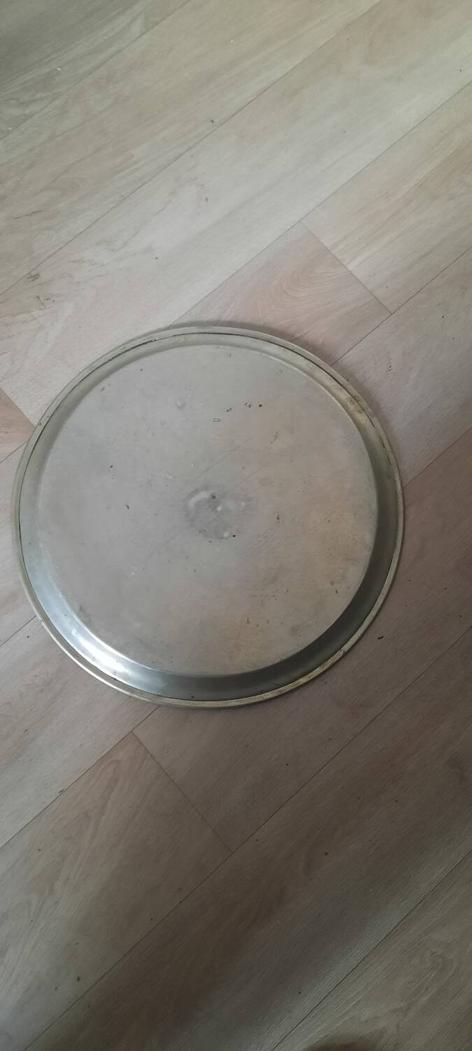 Silver metal tray