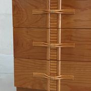 Vintage chest of drawers with bamboo and rattan details