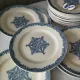 6 dessert plates ironstone J. Vieillard Bordeaux "Garland"