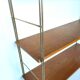 Vintage wall shelf gold metal and wood
