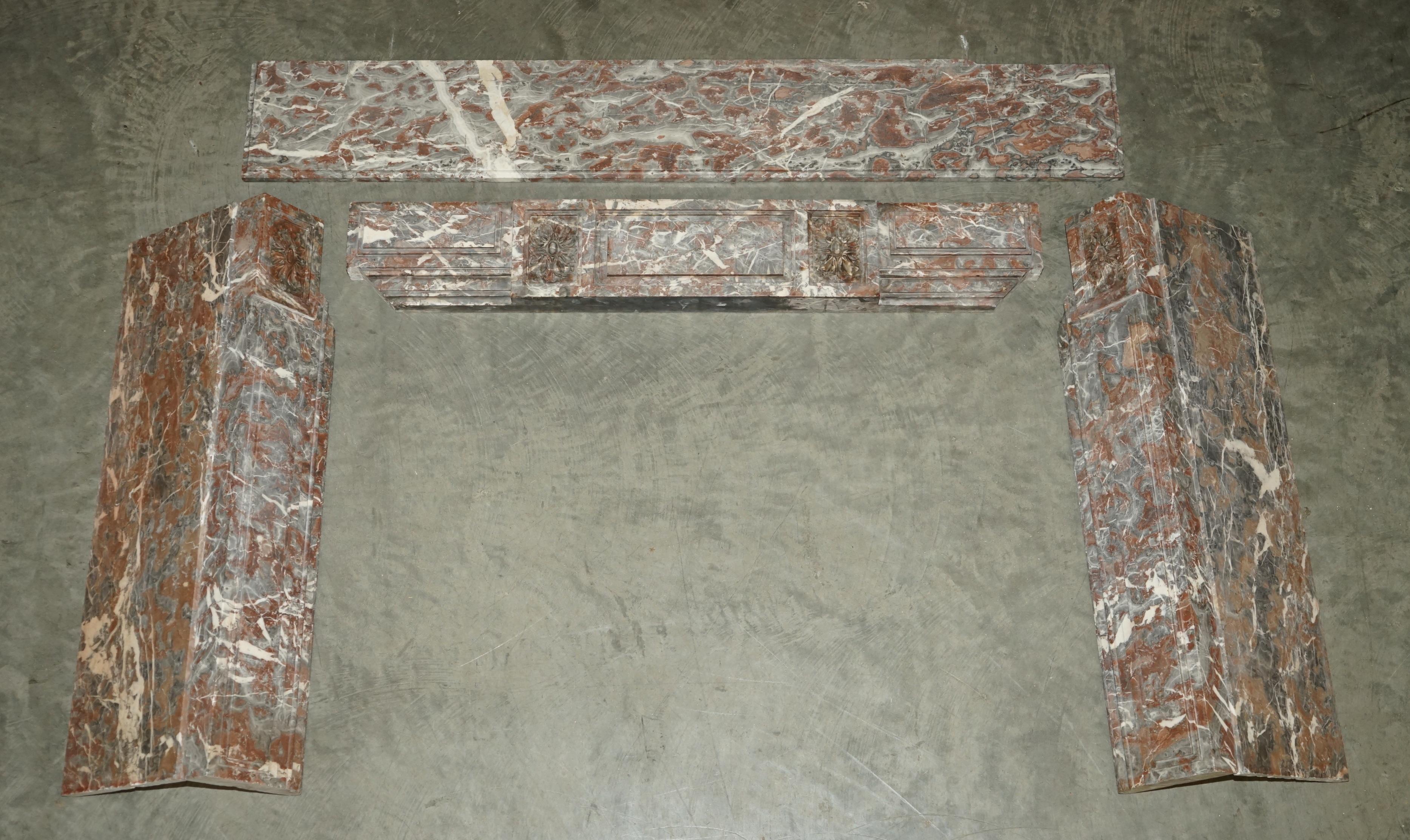Antique marble fireplace in Saint Remy, Louis XVI style.