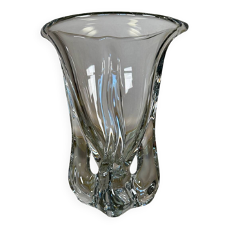 Vase en cristal ajouré années 60-70