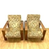 Retro sofa set, solid wood frame, 1970s