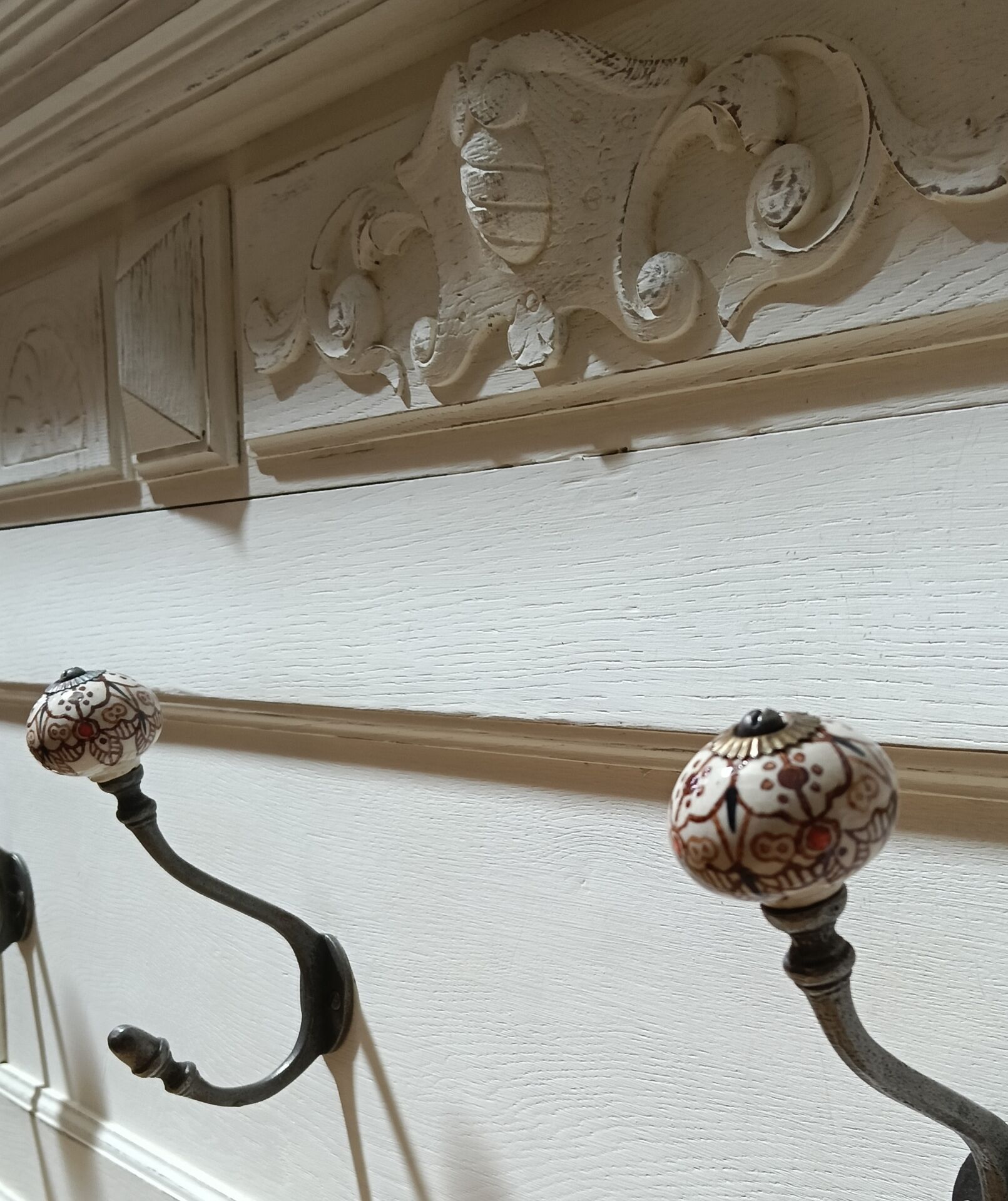 Vintage wall coat rack