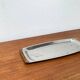 Danish stainless steel and teak plateau from the mid-century of Lundtofte, Denmark, 1960s.