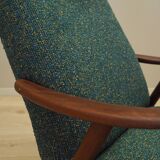 Green melange armchair, Danish design, 1970s, production: Denmark
