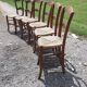 6 chaises paillées anciennes