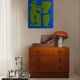 Original cubist canvas painting "happy blue men" by Bodasca