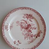 Plate duo in Sarreguemines earthenware - fontanges model