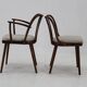 Ensemble de six chaises de salle à manger en hêtre Antonin Suman des années 1960, restaurées