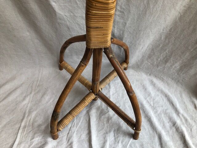 Rattan parrot coat rack