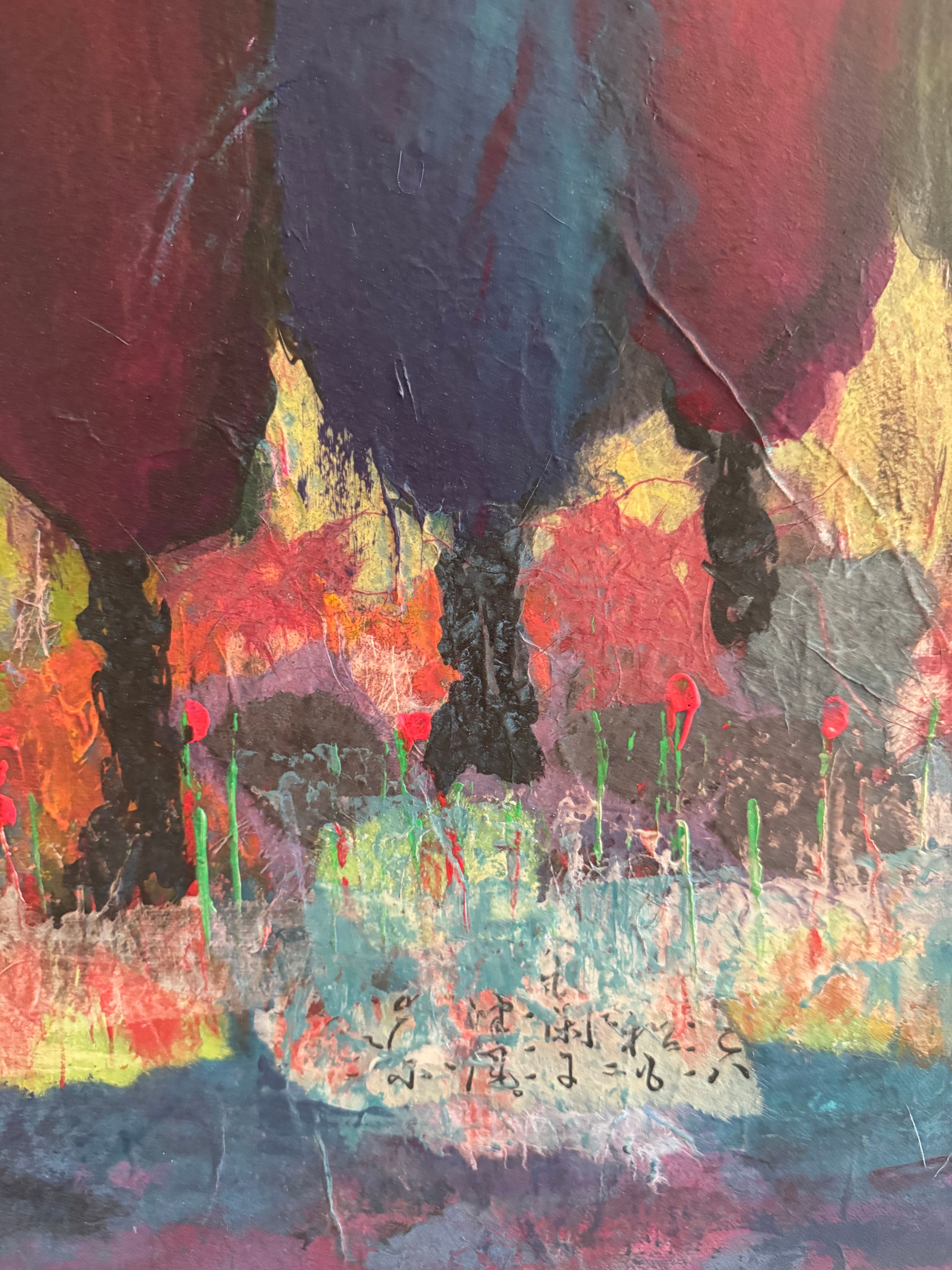 Tableau"les cyprès" de wendy highbee