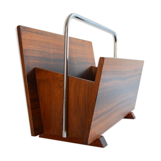 Door Scandinavian rosewood 1960 vintage magazines