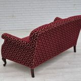 1950s, Danish 3 seater sofa, original condition, furniture velour, beech wood.