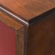 Scandinavian sideboard in dark red wood and leather, 1960s vintage modernism