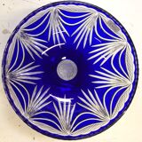 Dish Bohemian crystal two-tone